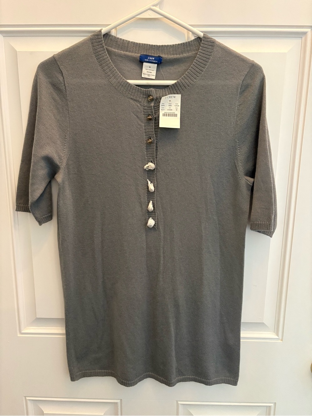 J.Crew 100% Cashmere Short Sleeve Sweater - Size M
